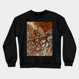 Milk Chocolate acrylic pouring Crewneck Sweatshirt